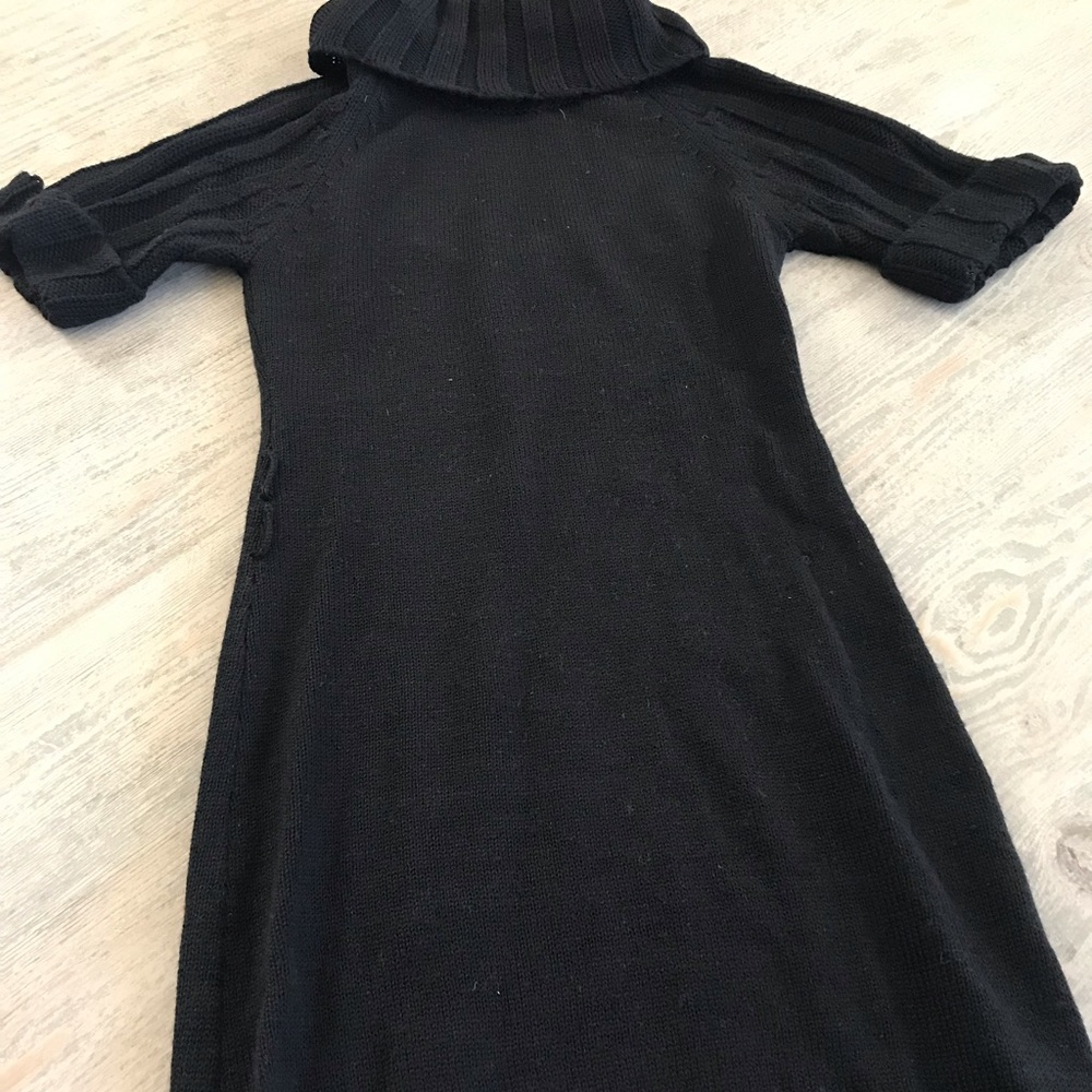Bebe Black Turtle Neck Sweater Dress